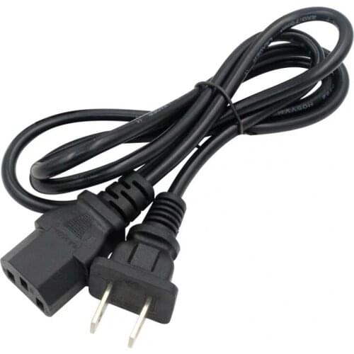 150pcs US Japan AC Power Extension Cord 2 Prong IEC C13 Power Lead Cable 1.2m 4ft Electric Wires For Router DVD