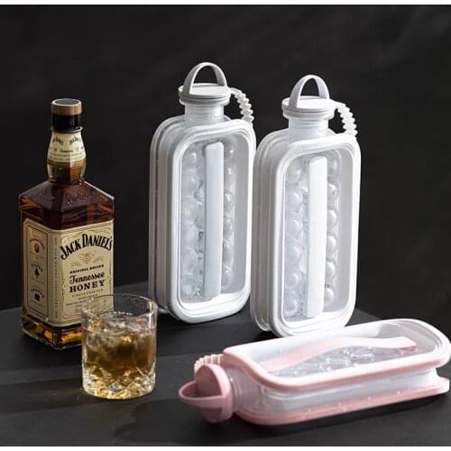 Ice Ball Maker 2In1 Portable Ice Kettle Cubic Container Ice Cube Round Tray Mold Maker DIY Ices Ball Party for Bar Kitchen Tool