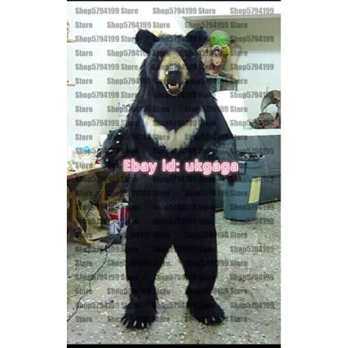 All Sizes Best Quality on Black Bear Fursuit Furry Complete Suit Costume Cosplay Party Fancy Dress Birthday
