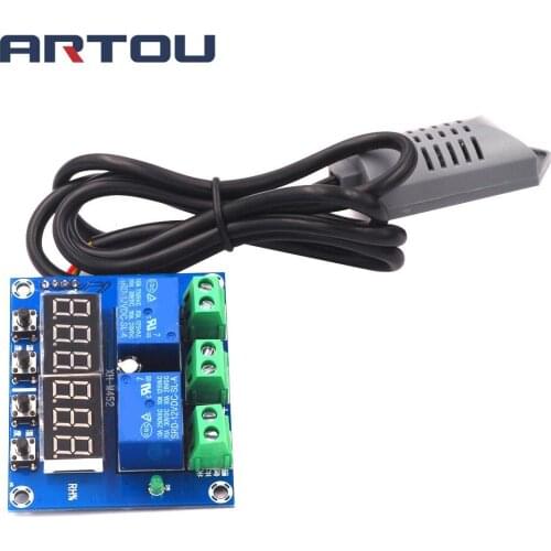 XH-M452 Thermostat Temperature Humidity Control Thermometer Hygrometer Controller Module DC 12V LED Digital Display Dual Output