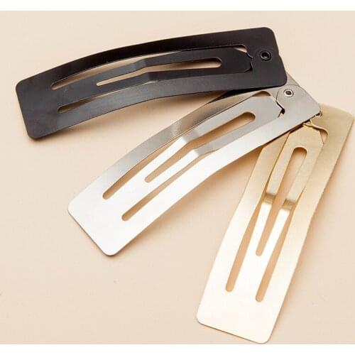 10Pcs 5/6/7/8cm Square Metal Hair Clips Kid DIY Silver Girls Girl Hair Clip Claw Barrette Pin Womens Hairgrips BB Clips Tool