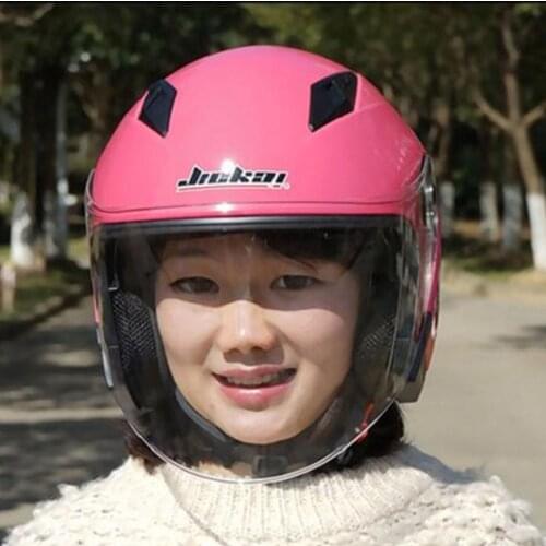 Women Pink Motorcycle helmet Dual visor JIEKAI electric bicycle moto bike Accessories Seasons scooter helmets M L XL XXL