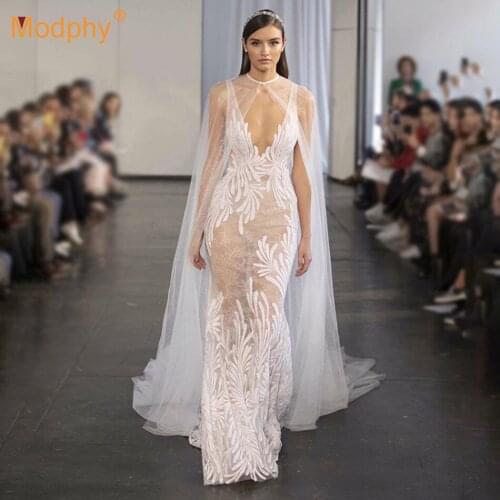 2020 Autumn New Fashion Embroidered Sequined Bodycon Dress Design Sexy V-neck Cloak Celebrity Runway Party Long Dress Vestidos