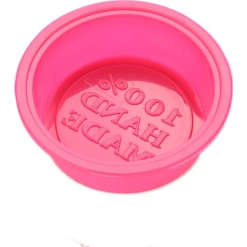 ZLinKJ u-hoMEy DIY Cute Craft Art Round Shape Silicone Oven Handmade Soap Mold Soap Holder Dish Random Color