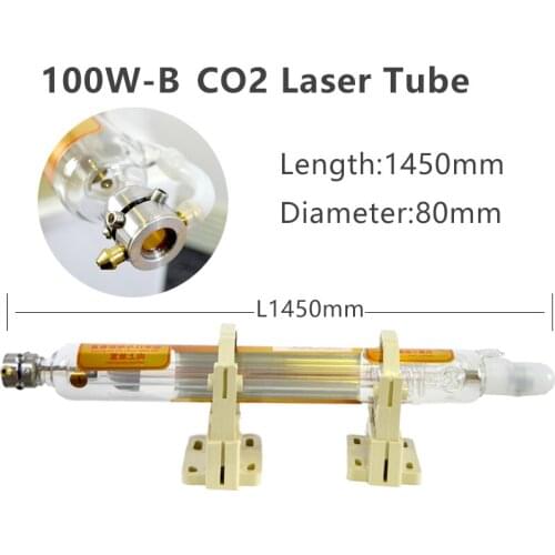 100w 1450mm CO2 Glass Laser Tube For Laser Cut Engraving Marker Lamp CO2 Laser Machine Parts Carved Chapter Laser Pipe
