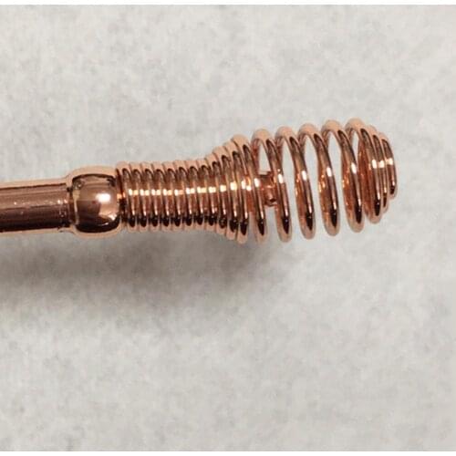 2Pcs/Set Gold Ear Pick Spiral Head Spring Stainless Steel Massage Flexible Ear Wax Remover Canal Cleaner Ear Care tool