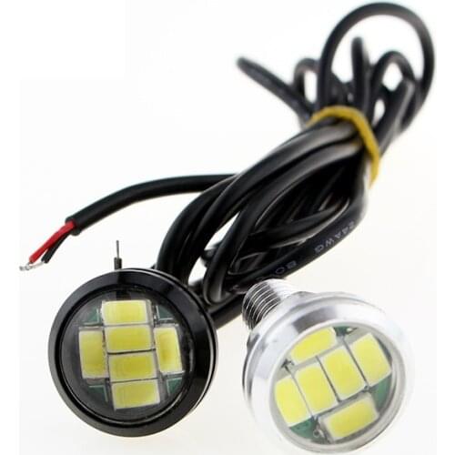 2PCS Eagle Eye LED 23mm 5630 6SMD Car Daytime Running Light Backup Turn Signal Lights Auto License Plate Lamps White