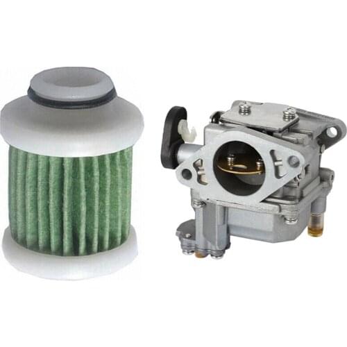 4 Pcs Car Accessories: 3 Pcs Primary Fuel Filter 6D8-WS24A-00-00 & 1 Pcs Carburetor Assy 66M-14301-12-00