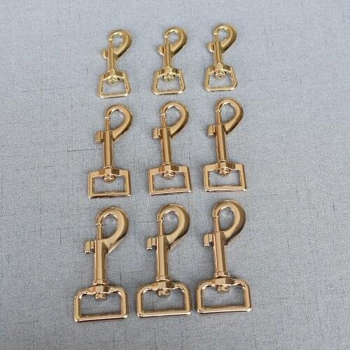 50 Pcs/Lot 15mm 20mm 25mm Golden Metal dog clip hook durable and strong swivel snap hook zinc alloy Diy accessories