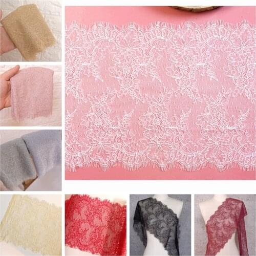 6Meter/Lot Multicolored Nylon Hollow out eyelash lace trim width 23CM underwear wedding dress diy clothing accessories