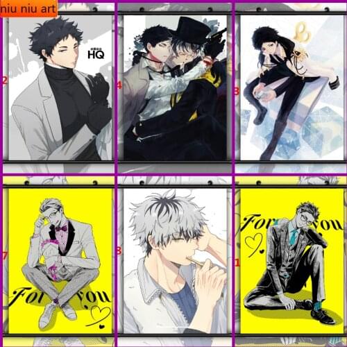 Diamond Draws The Sea for A Long Time! ! !! Akaashi Keiji X Me and Kotaro Anime Diamond Mosaic Cross Stitch Kits Home Decor