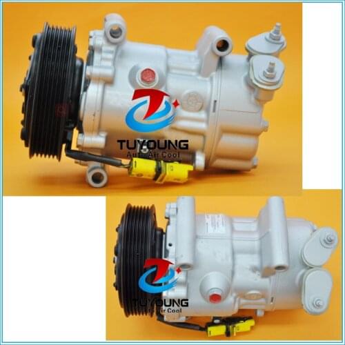 SD6V12 1926 6453QG 6453QH 6453XJ auto ac compressor for Fiat Qubo Citroen C2 C3 Peugeot 206 1007 9671456680 9800821980