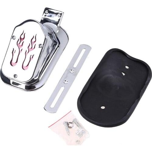 Aftermarket free shipping motorcycle parts 12V Flame Brake Tail Light Metal Bracket Red Lamp For Harley Cruiser Chopper KTM