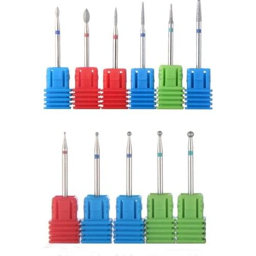 11 Types Diamond Grinding Electric Nail Drill Manicure Files Ball Rotary Mills for Gel Remover Nail Art Machine Accessory