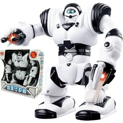 Electronic robot toy music cool lighting Superhero walking Children Infant Adult Action Figures birthday gift kids boys