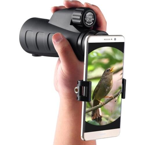 Eyeskey HD BAK4 Optics Portable Waterproof Nitrogen 10x50/12x50/15x50 Zoom Monocular Binocular Telescope for Hunting Outdoor