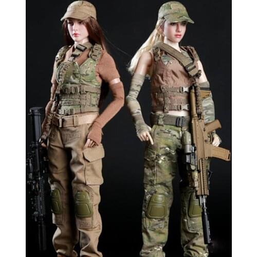 Fire Girl Toys 1/6 Scale Tactical Female Gunfighter Fg03 04 Camouflage Set Suitable For 12'' Ph Body Body Action Figure Costume