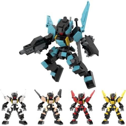 5.9 Inches Armor Soldier Robots Building Blocks Toys For Children Mecha Warrior Anime Figure Model Action Figure Block Dolls