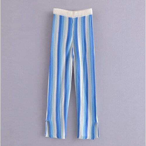 The 2021 summer girl han edition blue trousers loose DLzk784