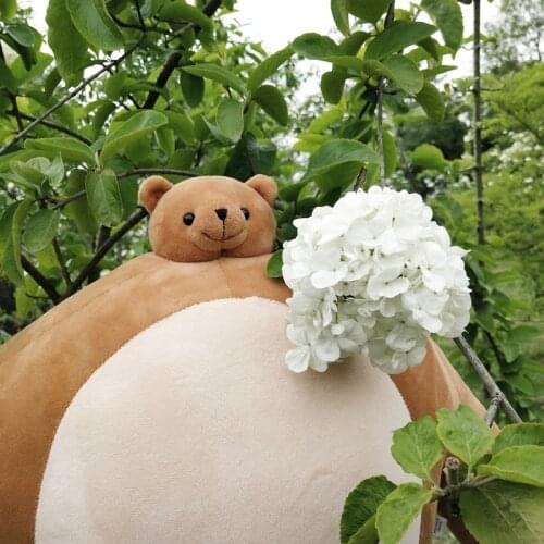 Tiny Head Teddy bear Pillow Stuffed Small Head Big muscle Body Raccoon Frog Elephant Boyfriend Hug Pillow Chair Cushion birthday