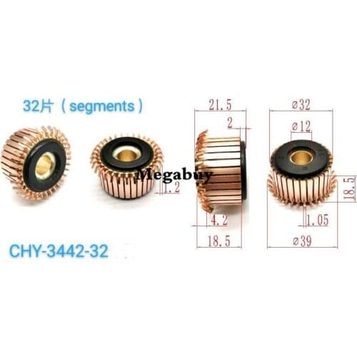 12*32*21.5mm 32p Copper Bars Alternator Electric Motor Commutator Copper Commutator Armature Commutator