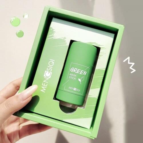 Cleaning Green Tea Mud Mask Stick Purifying Clay Masks Oil Control Anti-Acne Moisturizing Solid Skin Care Beauty Face Film TSLM2