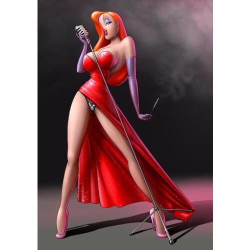 Poster, Oil Painting HD Canvas Print/Modern Art Wall Jessica Rabbit