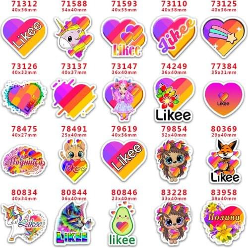 DIY Craft Supplies Sewing Accessories Cartoon Printed Planar Resins Mold 10 Pieces. PR-71312