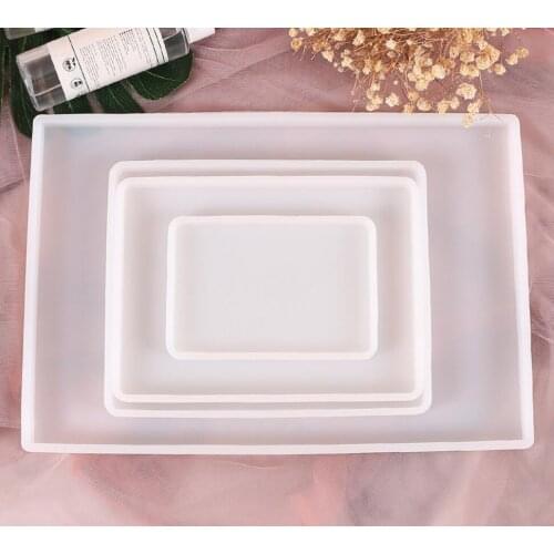 Rectangle Silicone Casting Epoxy Molds For DIY Resin Tray Coaster Jewelry Findings Tools Uv Epoxy Mould Handmade Artcraft Making