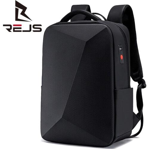 REJS LANGT Anti-Theft Backpack with Charging Travel Backpacks Men 15.6" Laptop Bag Waterproof School Bags for Teenager zaino