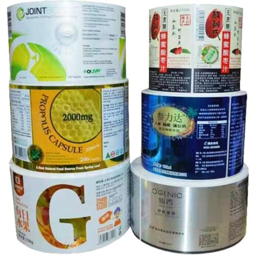 Self adhesive sticker customized QR code label customized transparent waterproof advertising label printing color logo