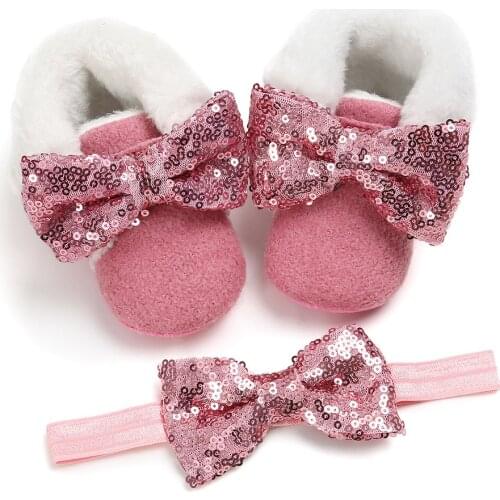 Lovely Warm Design Baby Girls Boys Toddler First Walkers Baby Shoes Soft Slippers Cute Shoes Winter Non-Slip Baby Warm Shoes