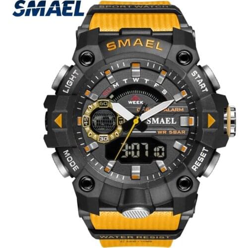 SMAEL Brand Men Sports Watches Digital LED Quartz Watch Men Military Multifunction Student Wrist watches Relogio Masculino 8040