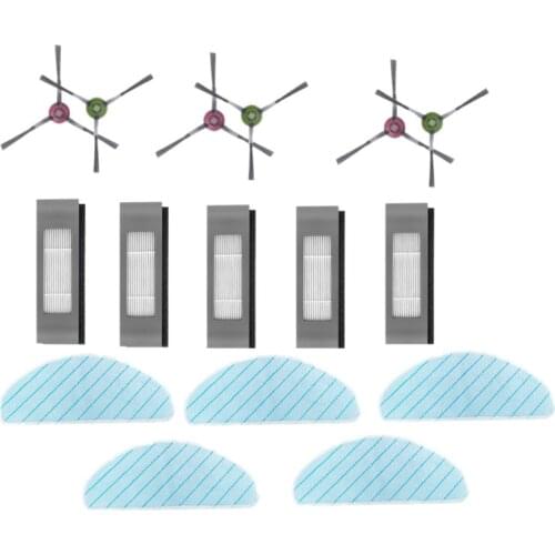 Robot Vacuum Cleaner Replacement Accessories For ECOVACS T9 POWER MAX AIVI Side Brush HEPA Filter Mop Cloth 16 Pcs