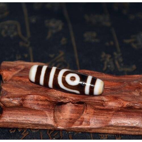 Tibetan 12*41mm High Oil Old Agate Black/White 2 Eyes Totem DZI BEADS Men&women Upscale Jewelry Necklace Pendant Free Shipping