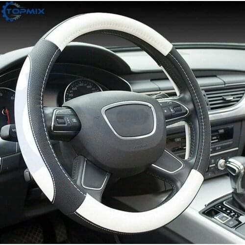 Universal White Car Steering Wheel Cover 38cm Car Styling Handlebar Covers Sport Breathable Skid-proof car accessories