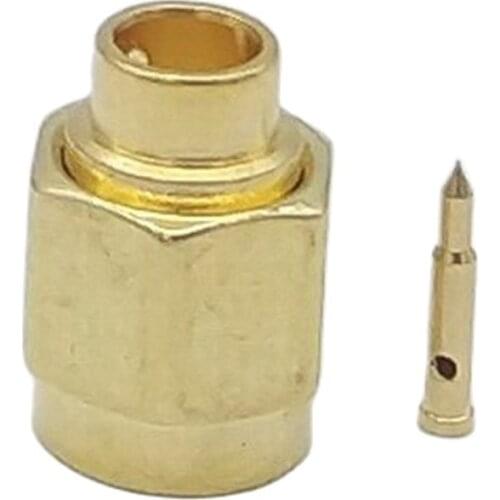 10pcs/lot SMA Male Connector Jack Center Solder Semi-rigid RG402/141 RF coaxial cable SMA Connector