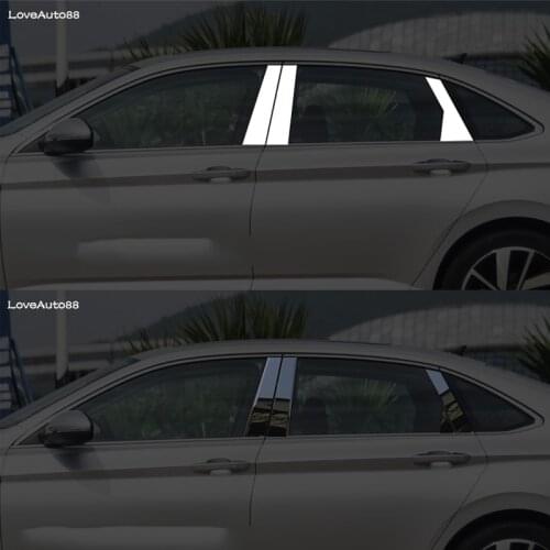 Car Stainless Steel Body Middle Column Side Cover Frame Trim Exterior Window Frame For Volkswagen VW Jetta MK7 2019 2020 2021