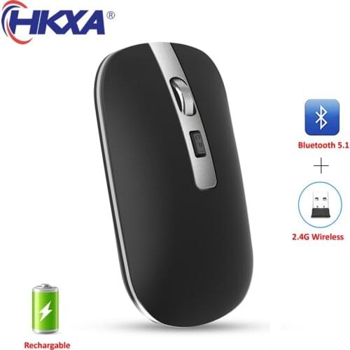 Wireless Mouse Bluetooth 5.1 Rechargeable Mouse Wireless Gaming Office Mouse Computer Silent Mause 2.4G Gamer Mice for PC Laptop