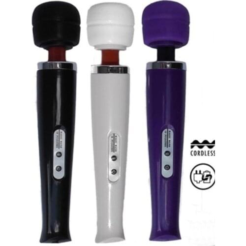 Cordless Rechargeable 10 Speed Magic Wand Massager AV Vibrator,HandHeld Full Body Massager 110-240V US EU EU AU plugs Colors
