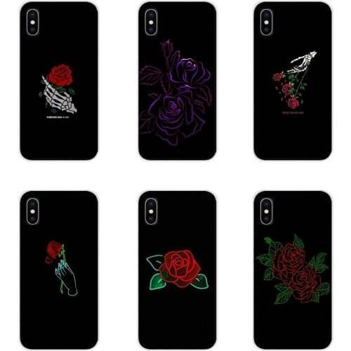 For Samsung Galaxy A3 A5 A7 A9 A8 Star A6 Plus 2018 2015 2016 2017 Glowing rose in the dark Accessories Phone Shell Covers