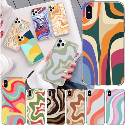 Liquid Swirl Abstract Pattern in Beige Sage Phone Case For iphone 12 11 Pro Max Mini XS Max 8 7 6 6S Plus X 5S SE 2020 XR Cover