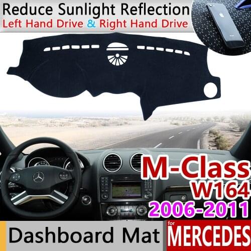 For Mercedes Benz M Class W164 2006~2011 Anti-Slip Mat Dashboard Cover Pad Sunshade Dashmat Carpet Accessories ML350 ML250 AMG