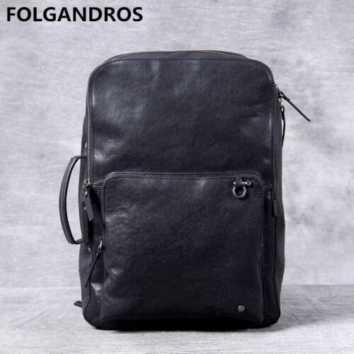 FOLGANDROS Men's Black Bags