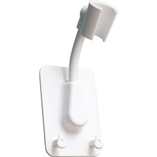 360 Degree Flexible Adjustable Shower Head Holder Rotatable Bracket Universal Punch-Free Wall Mounted Adhesive Rack with 2 W3JE