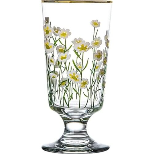 Giant Champagne Glass Large Red Wine Glasses,Ins Nordic French Vintage Drinking Glasses Heat-resistant Milk Coffee Juice Tea Cup