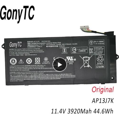 GONYTC AP13J7K Genuine Laptop Battery For Acer AP13J7K ChromeBook C740 C740-C3P 11.4V 44.6WH