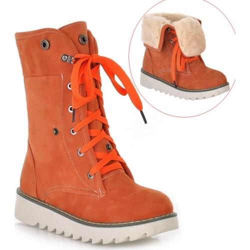 Cotton Boots Snow Boots Lace Up Flat Heeled Casual Boots Student Boots Fast Selling womens shoes winter boots women TYX