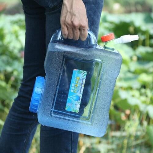 5L 8L Car Portable Handheld Water Container PC Outdoor Self-Driving Tour With Faucet Camping Square Barrel Plastic Storage Bucke