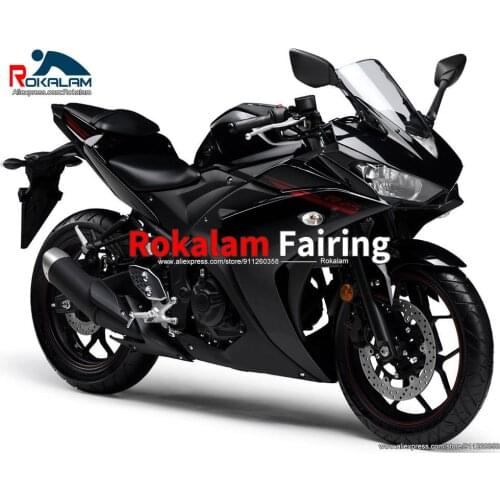 Hulls For Yamaha R3 R25 15 16 17 R 3 R 25 2015 2016 2017 ABS Aftermarket Motorcycle Black Fairing Kit (Injection Molding)